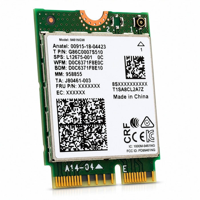HighZer0 Electronics Wireless-AC 9461 Legacy WLAN-Adapter | 433 Mbit/s WLAN mit Bluetooth 5.1 | 2,4 GHz & 5 GHz Netzwerkkarte | Unterstützt Intel CPUs der 8. und 9. Generation | 9461NGW WLAN-Adapter