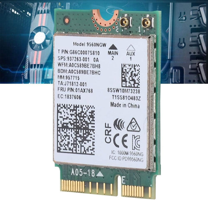 Wireless WiFi Card for Intel 9560AC NGW 1730Mbps 2.4G/5G Dual Band Bluetooth 5.0 Network