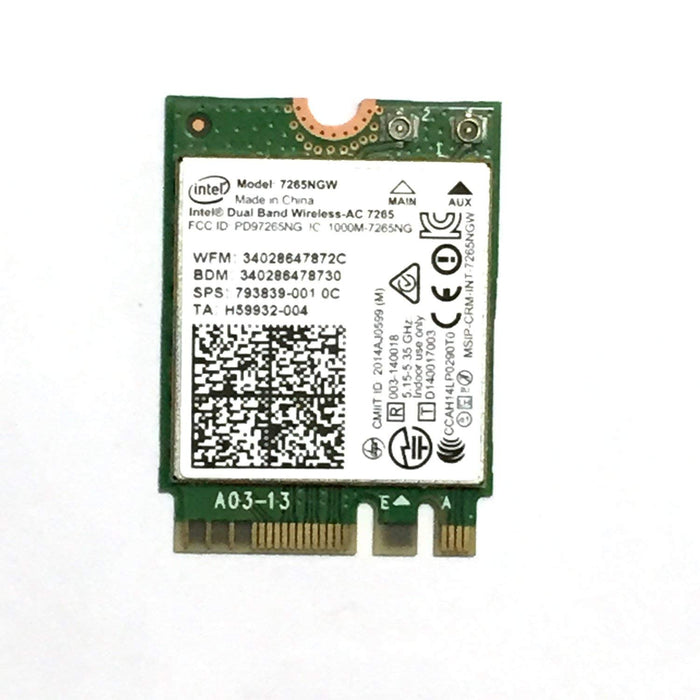Intel 7265.NGWWB.W 7265 IEEE 802.11ac Bluetooth 4.0 – Wi-Fi/Bluetooth Combo Adapter M.2 2230, 1216