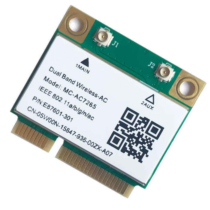 HighZer0 Electronics Wireless-AC 7265 Half Mini PCIe Network Card | 867 Mbps with Bluetooth 4.0 Support | HMC WLAN Replacement Part 7265.HMWG Wi-Fi Card 7265HMW