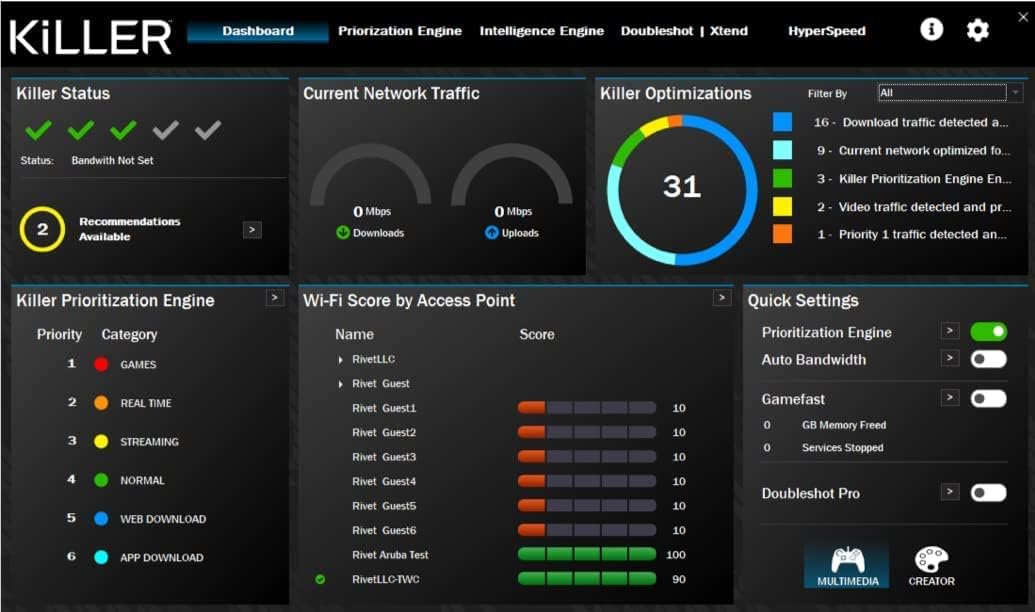 AX1650x Killer Series Desktop Wi-Fi 6 Kit | 2.4 Gbps | Bluetooth 5.2 Support | PCIe x4 | No vPro AX200.NGWG.NVXX