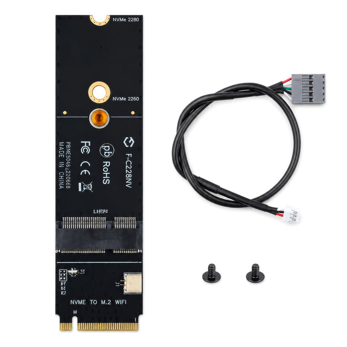 M.2 Key M to Key E A+E WiFi Adapter | M2 2230 Wireless Card Converter Kit