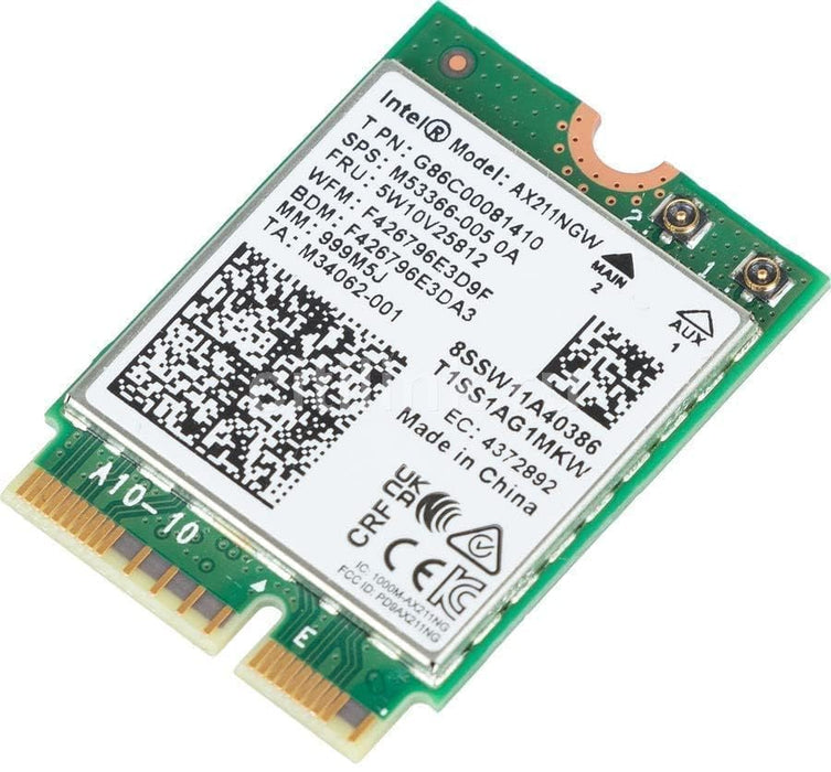 WiFi 6E Adapter for Intel AX211 | Tri-Band, Up to 2.4 Gbps | CNVio2 M.2  | Bluetooth 5.3 Support | Requires Intel 11th Gen and Above CPUs, Windows 10/11, Linux | AX211NGW