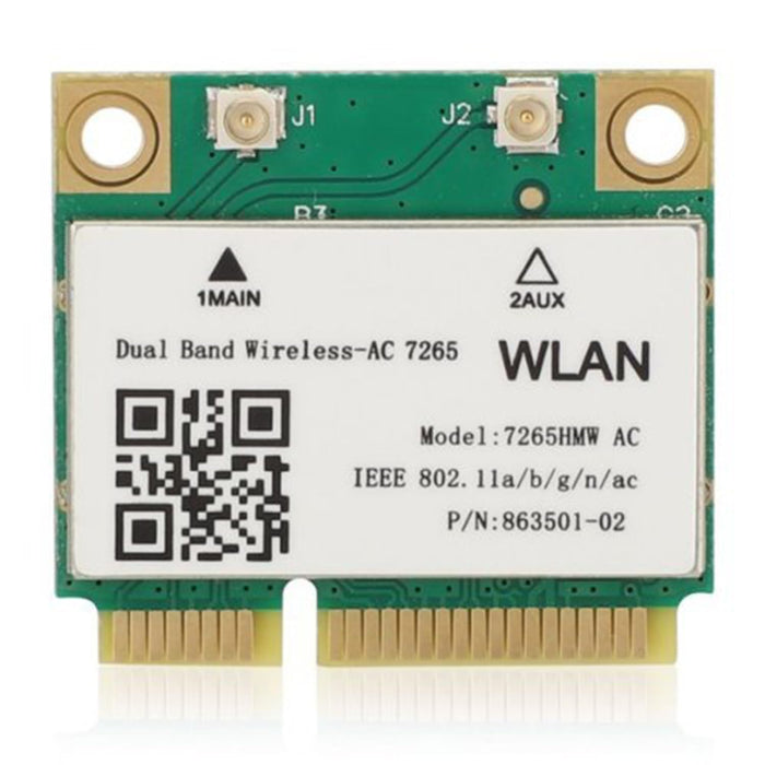HighZer0 Electronics Wireless-AC 7265 Half Mini PCIe Network Card | 867 Mbps with Bluetooth 4.0 Support | HMC WLAN Replacement Part 7265.HMWG Wi-Fi Card 7265HMW
