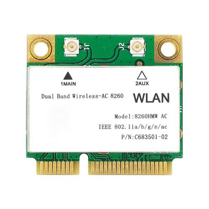 HighZer0 Electronics Wireless-AC 8260 Half Mini PCIe Network Card | 867 Mbps with Bluetooth 4.2 Support | HMC WLAN Replacement Part 8260.HMWG Wi-Fi Card 8260HMW
