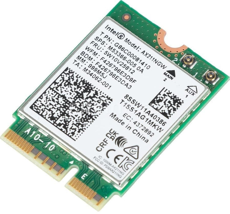 WiFi 6E-Adapter für Intel AX211 | Tri-Band, bis zu 2,4 Gbit/s | CNVio2 M.2 | Bluetooth 5.3-Unterstützung | Erfordert Intel-CPUs der 11. Generation und höher, Windows 10/11, Linux | AX211NGW