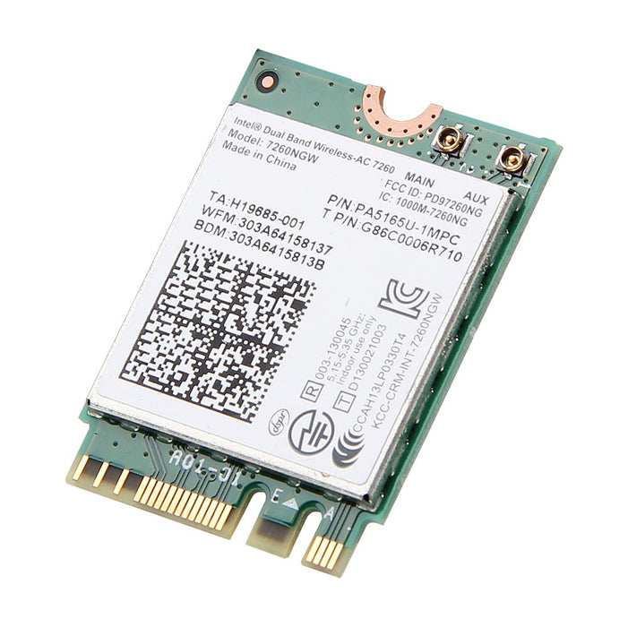 Intel Dual Band Wireless-ac 7260 7260ngw Ngff Pcie Bluetooth Bt Wireless WiFi Card 802.11 Ac a B G N Kttyn for Dell Laptop