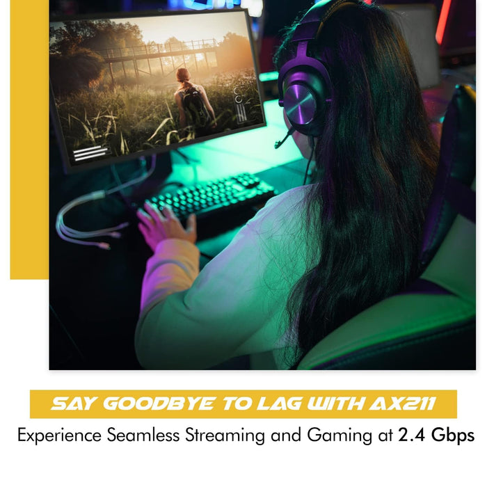 HighZer0 Electronics AX211 WiFi 6E Card | Tri-Band Wi-Fi | Up to 2.4 Gbps | CNVio2 M.2 Wifi Card for PC | Supports Bluetooth 5.3 | Requires Intel 11th+ Gen CPU Windows 10/11, Linux | AX211NGW