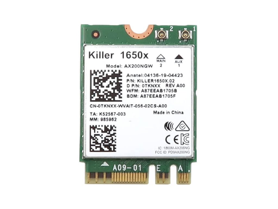 Killer Wi-Fi 6 AX1650 1650X AX200NGW 2,4 Gbps Dual Band Bluetooth-kompatible 5.1 NGFF-Karte