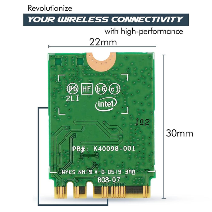 HighZer0 Electronics AX200 Wi-Fi 6 Adapter | Dual-Band 802.11ax M.2 Wifi Card for PC | Up to 2.4 Gbps | No vPro | Supports Bluetooth 5.2 & Intel, AMD AX200NGW (Wi-Fi 6)