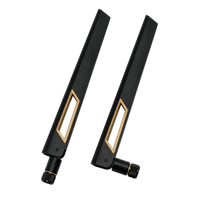 10dBi Tri-Band Adjustable External WiFi Antenna Pair | SMA Black/Bronze