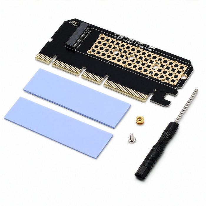 M.2 NVMe SSD to PCIe x4 Adapter Card | Supports 2230-2280 M-Key Drives