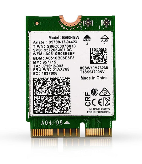 HighZer0 Electronics AC 9560 CNVio Legacy WiFi-Adapter für PC | WiFi 5 Dual Band 802.11ac | Bis zu 1,73 Gbit/s | Unterstützt Bluetooth 5.1 Windows und Linux | Erfordert Intel-CPU der 8.-9. Generation | 9560NGW
