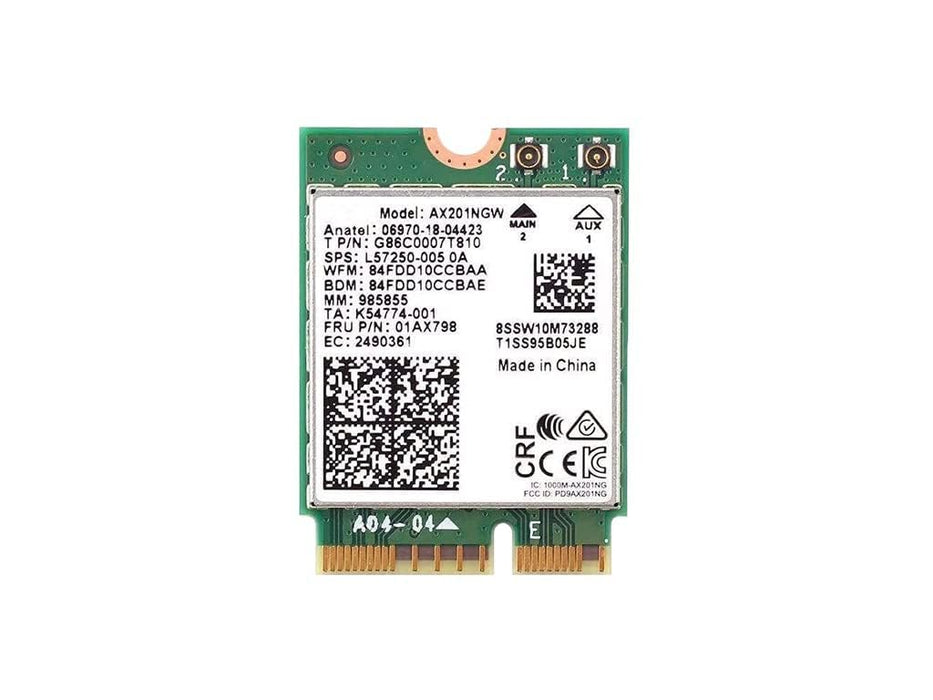 AX201NGW Dual Band CNVio2 M.2 802.11ax WLAN Bluetooth 5.1 WiFi-Karte L57250-005 Kompatibles Ersatzteil für Intel-kompatible und Laptop-Systeme