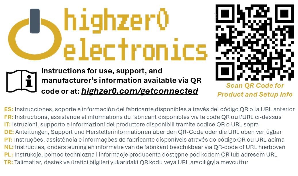 HighZer0 Electronics BE202 WiFi 7 Card | M.2 PCIe WiFi Card | Tri-Band 2.4/5/6 GHz | Up to 2.4 Gbps | WiFi Card for PC | Supports Bluetooth 5.4 & Intel PCs with Windows 11 | BE202NGW