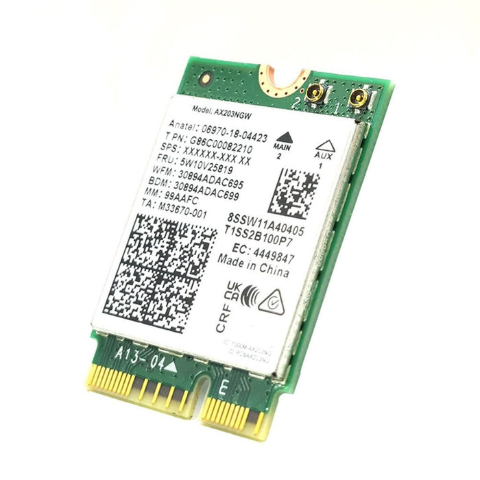 WiFi 6 Adapter for Intel AX203 | Dual Band Up to 1.2 Gbps | CNVio2 M.2 | Bluetooth 5.2 Support | Requires Intel 10th Gen and Above CPUs, Windows 10 & 11, Linux | AX203NGW