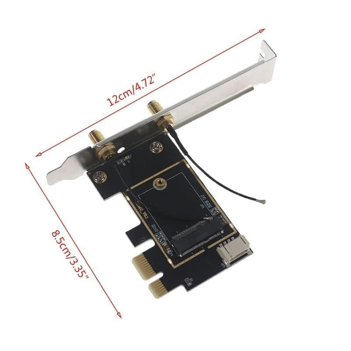 Laptop-zu-Desktop-WLAN-Kartenkonverter (PCIe x1) für M.2-PCIe-Netzwerkkarten mit Bluetooth-Unterstützung