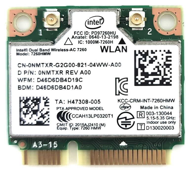 Intel Dual Band Wireless-AC 7260 Network Adapter (7260.HMWWB.R)