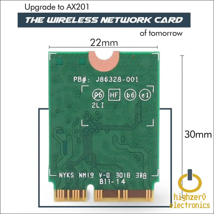 Highzer0 Electronics Ax1650i Killer Series Upgraded Wifi 6 Adapter | Gaming | Cnvio2 M.2 Wifi Card | 2.4 Gbps for Pc | Bluetooth 5.2