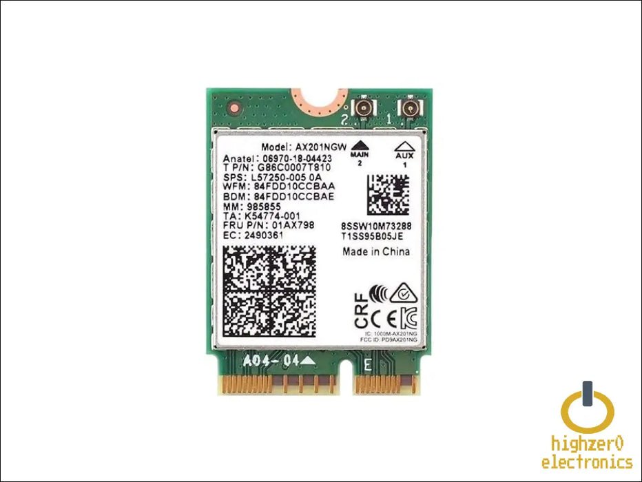 Ax201ngw Dual Band Cnvio2 M.2 802.11ax Wlan Bluetooth 5.1 Wifi Card L57250-005 Compatible Replacement Spare Part for Intel and Laptop