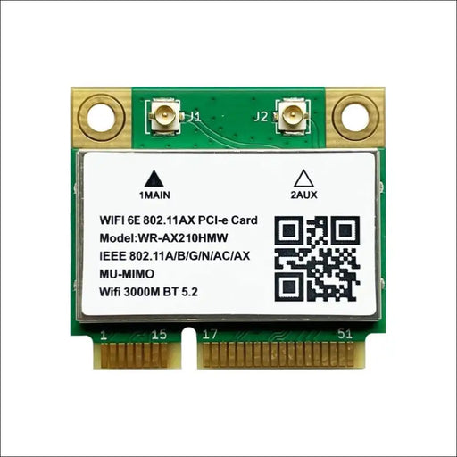 HIGHZER0 ELECTRONICS WIFI 6E CARD AX210 HALF MINI, PCIE, INTEL MINI-PCIE WI-FI FOR | NETWORK | 2.4 GBP WITH BLUETOOTH 5.3 SUPPORT | HMC