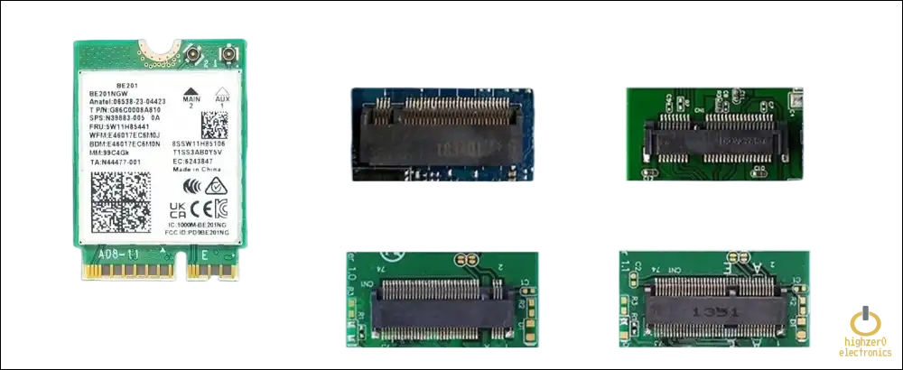 HIGHZER0 ELECTRONICS WIFI 7 CARD BE211NGW, CNVIO3 INTERFACE, 14TH GEN R2 ADAPTER FOR INTEL BE211 | TRI-BAND WIRELESS | UP TO 5.8GBPS | M.2