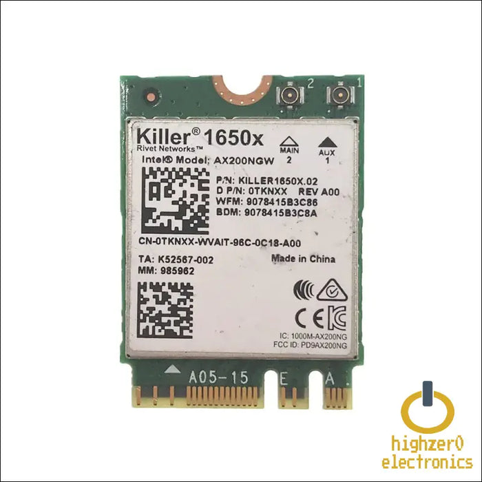 Killer Wi-fi 6 Ax1650 1650x Ax200ngw 2.4gbps Dual Band Bluetooth-compatible 5.1 Ngff Card