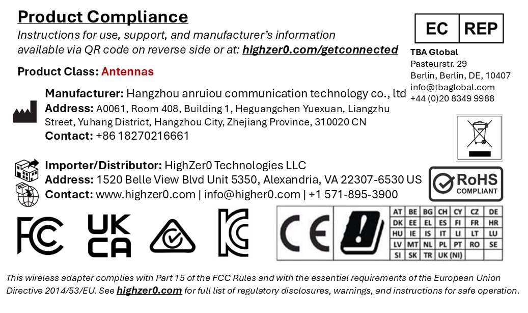 Black and Black 10dBi Dual Band Signal Booster Wi-Fi Antennas (2.4GHz/5GHz-5.8GHz) with RP-SMA Male Connector for Wireless Camera, Router, Hotspot - 2 Pack