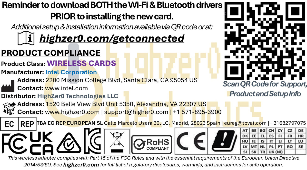 Legacy Mini-PCIe Wi-Fi Card for Intel Centrino 1000 | Half Mini PCIe Network Card | 300 Mbps with Bluetooth Support | HMC WLAN Replacement Part 112BNH Wi-Fi Card 112BNHMW