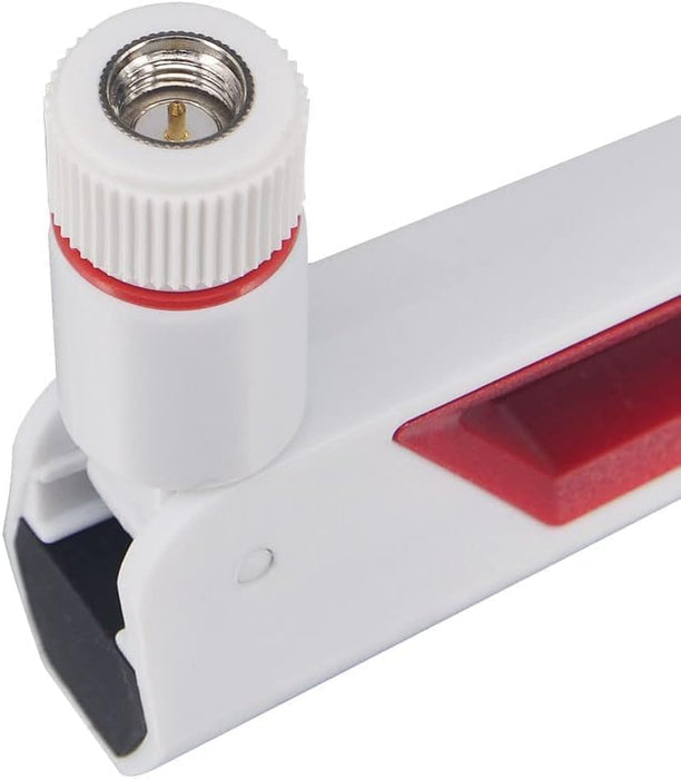 White and Red 10dBi Dual Band Signal Booster Wi-Fi Antennas (2.4GHz/5GHz-5.8GHz) with SMA Male Connector for Wireless Camera, Router, Hotspot - 2 Pack