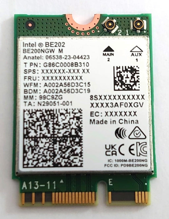 Intel WI-FI 7 BE202 2230 2x2 BE BT No VP