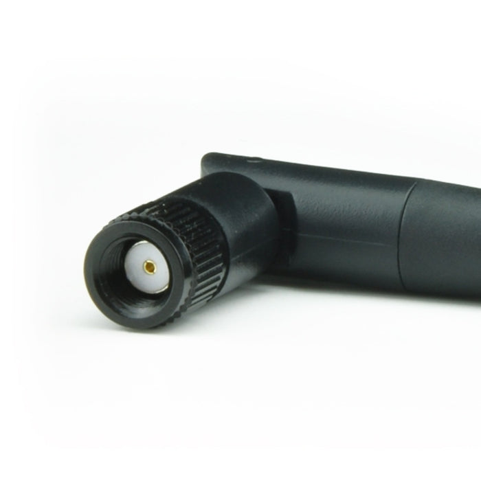 Black 3dBi Dual Band Signal Booster Mini Wi-Fi Antennas (2.4GHz/5GHz-5.8GHz) with RP-SMA Male Connector for Wireless Camera, Router, Hotspot - 2 Pack