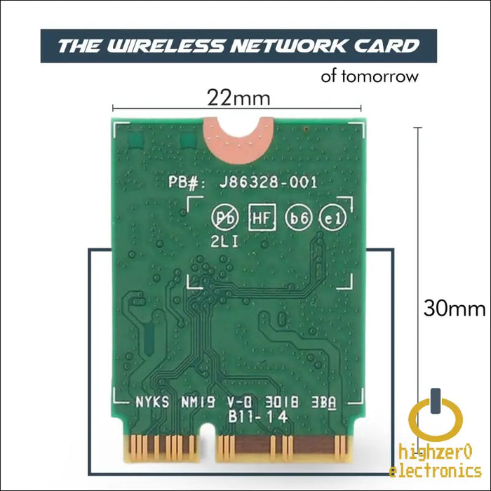Highzer0 Electronics Ax203 Wifi 6 Card | Dual Band Wi-fi | 1.2 Gbps | Cnvio2 M.2 Wifi for Pc | Supports Bluetooth 5.2 | Requires Intel
