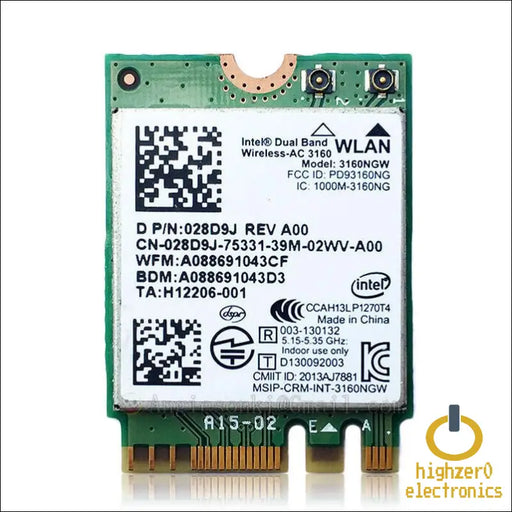 Highzer0 Electronics Wireless-ac 3160 Legacy Wi-fi Adapter | 433mbps Wifi with Bluetooth 4.0 | 2.4ghz & 5ghz Network Card | 3160ngw