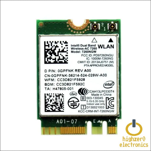 Highzer0 Electronics Wireless-ac 7260 Legacy Wi-fi Adapter | 867mbps Wifi With Bluetooth 4.0 | 2.4ghz & 5ghz Network Card | 7260ngw
