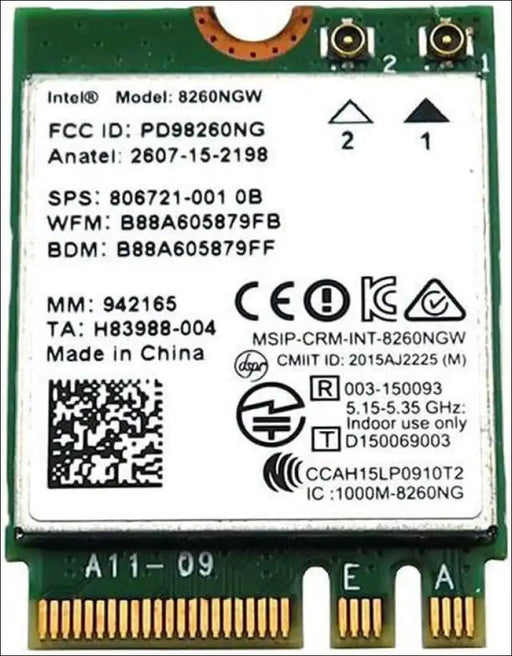 HIGHZER0 ELECTRONICS LEGACY WIFI 4 & 5 CARD INTEL WIRELESS, NGFF M2 INTERFACE, 5GHZ NETWORK M.2 WI-FI ADAPTER FOR 8260 WIRELESS-AC