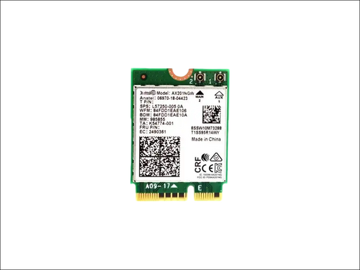 HIGHZER0 ELECTRONICS WIFI 6 CARD INTEL AX201, WI-FI, CNVIO2 INTERFACE IEEE 802.11AX BLUETOOTH 5.0 WI-FI/BLUETOOTH COMBO ADAPTER FOR NOTEBOOK