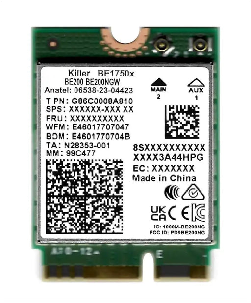HIGHZER0 ELECTRONICS WIFI 7 CARD BE1750X, MAX SPEEDS, INTEL KILLER SERIES FOR UPGRADED BE200 WI-FI | GAMING ADAPTER | M.2 PCIE | 5.8 GBPS