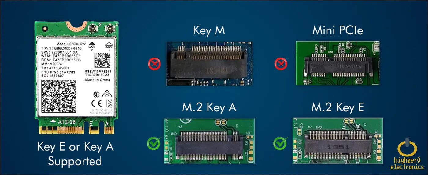 Legacy M.2 Wifi Card for Intel Ac 9260 with Bluetooth 5.1 | Up to 1.73gbps Mu-mimo 5 | Works Amd Linux & Windows 10/11 | no Vpro | Model