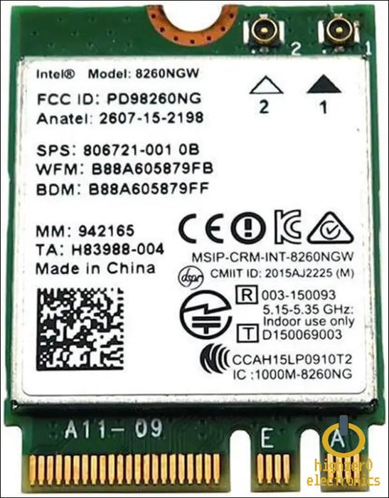 Legacy M.2 Wi-fi Adapter for Intel 8260 Wireless-ac | 867mbps Wifi with Bluetooth 4.2 | 2.4ghz & 5ghz Network Card | Works Amd Linux