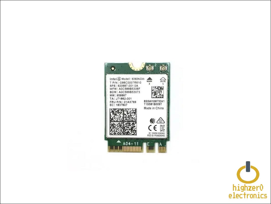 Intel Wireless-ac 9260 2230 2x2 Ac + bt Gigabit No Vpro
