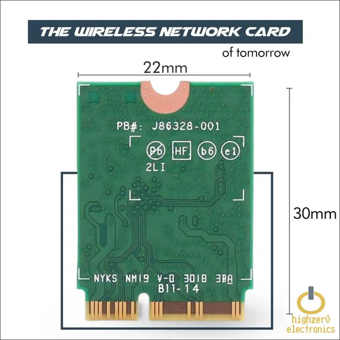 HIGHZER0 ELECTRONICS WIFI 7 CARD GAMING, TRI-BAND TECHNOLOGY, 6GHZ BAND KILLER SERIES FOR INTEL BE1775I R2 ADAPTER UPGRADE FROM BE211 | M.2