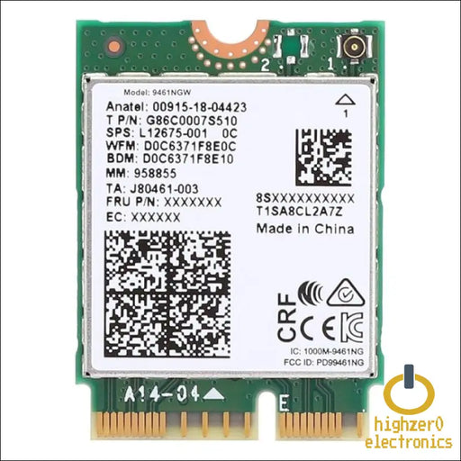 Legacy M.2 Wi-fi Adapter for Intel 9461 Wireless-ac | 433mbps Wifi with Bluetooth 5.1 | 2.4ghz & 5ghz Network Card | Designed 8-9th Gen Cpu
