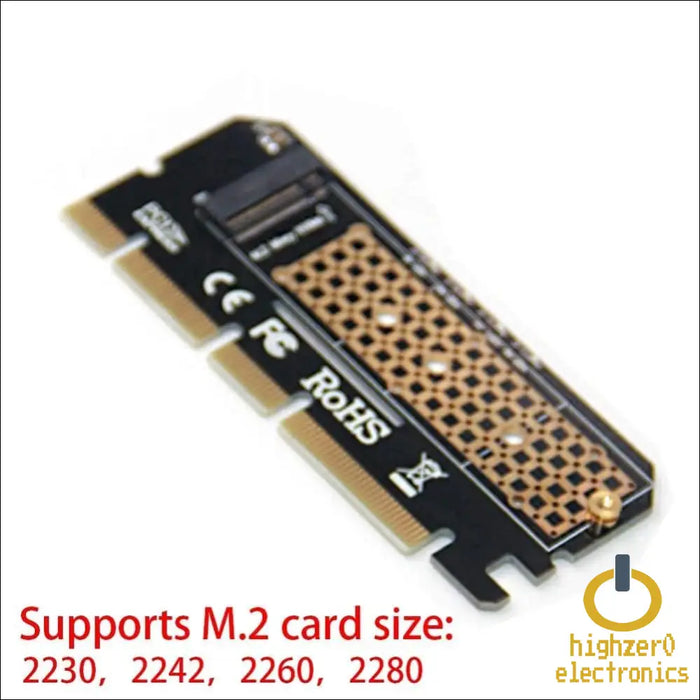 M.2 SSD PCIE Adapter Aluminium Alloy Shell LED Expansion Card Computer Interface NVMe NGFF To 3.0 X16 Rise
