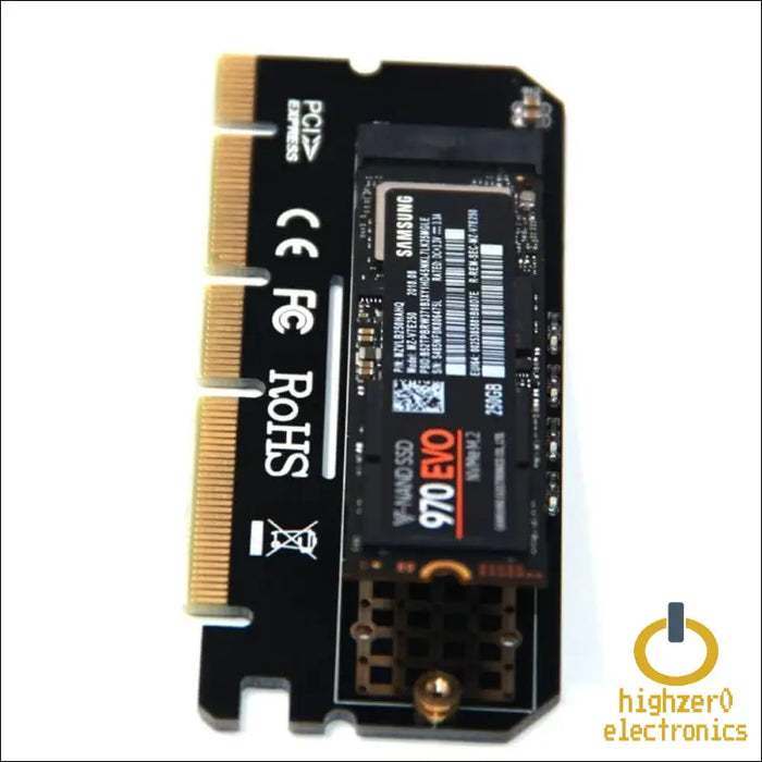 M.2 Ssd Pcie Adapter Aluminium Alloy Shell Led Expansion Card Computer Interface Nvme Ngff to 3.0 X16 Rise