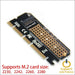 M.2 Ssd Pcie Adapter Aluminium Alloy Shell Led Expansion Card Computer Interface Nvme Ngff to 3.0 X16 Rise