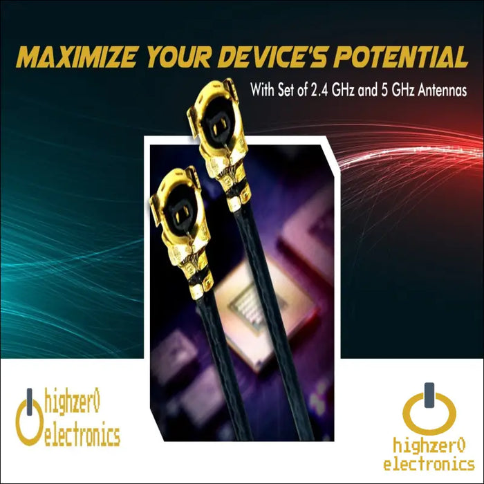 Wifi Antenna for Pc Laptop Desktop & Motherboard | 2.4ghz/5ghz/6ghz | 1st Generation U.fl (compatible with Mhf1) Connectors on Mini Pcie